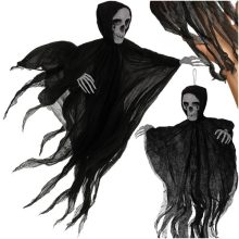 Ruhhy Fekete Akasztós Csontváz Dekoráció 70 cm - Halloween Zombi Szellem Dísz