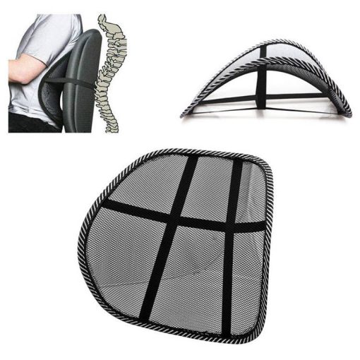 37,5x39 cm-es fekete légáteresztő hálós háttámla és deréktámasz