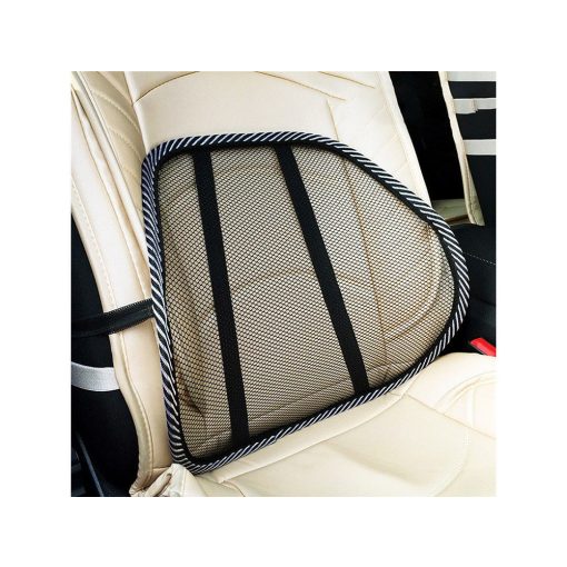 37,5x39 cm-es fekete légáteresztő hálós háttámla és deréktámasz