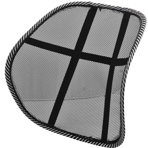 37,5x39 cm-es fekete légáteresztő hálós háttámla és deréktámasz