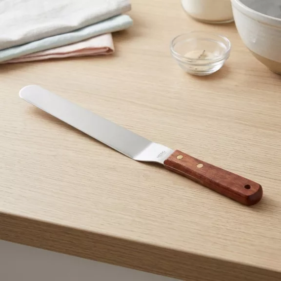 Rozsdamentes konyhai kenőkés és spatula süteményekhez, 26,5 x 3 cm