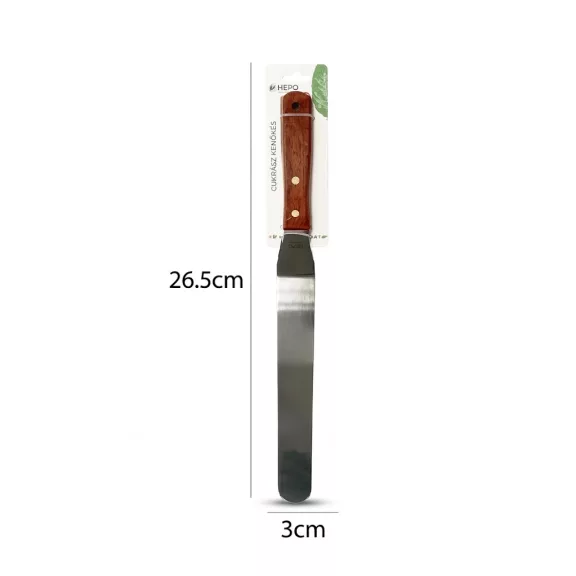 Rozsdamentes konyhai kenőkés és spatula süteményekhez, 26,5 x 3 cm