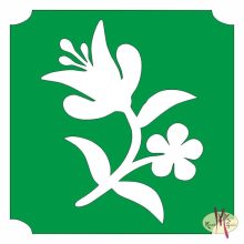 5x5 cm-es Csillámtetoválás sablon  - Virág 464