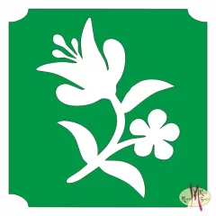 5x5 cm-es Csillámtetoválás sablon  - Virág 464