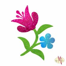 5x5 cm-es Csillámtetoválás sablon  - Virág 464