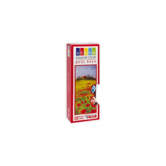 Tempera készlet 12x15ml tégelyes Südor