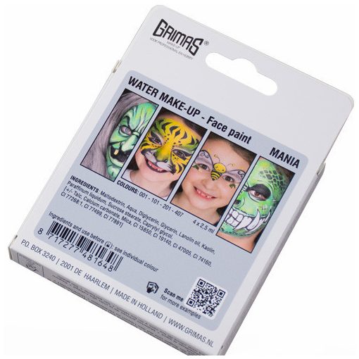 Grimas 4 színű arcfestő készlet Mania