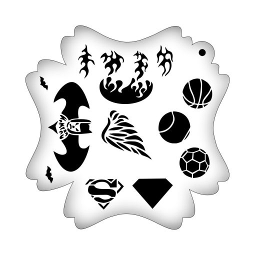 5 az 1-ben Frizbi arcfestősablon Fiús