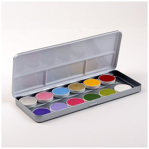 Superstar 12 színű arcfesték készlet -  Gyöngyház és Pasztell /12 colours DUO SHIMMER- AND PASTEL palette/