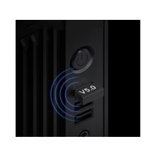 Kompakt fekete Bluetooth 5.0 USB adapter 20 méteres hatótávval PC-hez