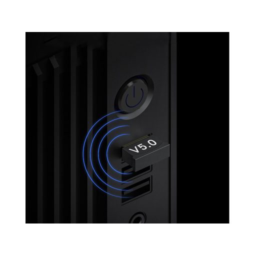 Kompakt fekete Bluetooth 5.0 USB adapter 20 méteres hatótávval PC-hez