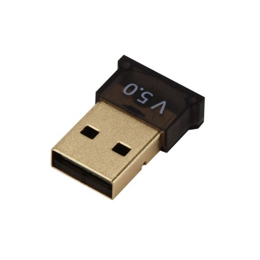 Kompakt fekete Bluetooth 5.0 USB adapter 20 méteres hatótávval PC-hez