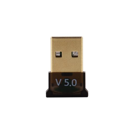 Kompakt fekete Bluetooth 5.0 USB adapter 20 méteres hatótávval PC-hez