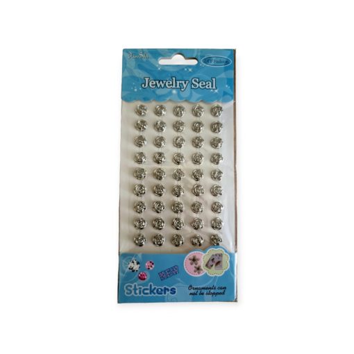 Rózsa Strasszkövek ezüst 45 db/cs 1 cm
