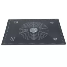 Ruhhy szilikon nyújtó-gyúrólap és sodrófa szett, XXL méretű (70x50 cm) gyúrótábla beosztásokkal, tapadásmentes szilikon sodrófa fa nyéllel, sütéshez és főzéshez