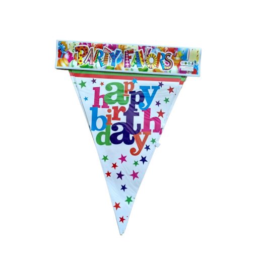 Girland zászló füzér - Happy Birthday 2,4 m