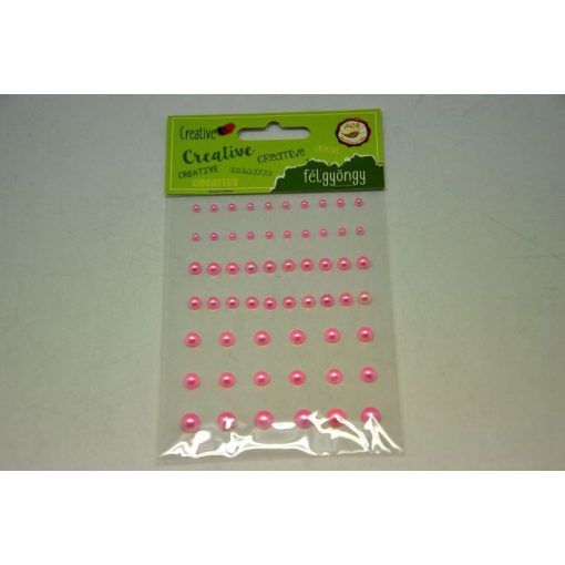 Fél gyöngy strasszkövek 58db/cs