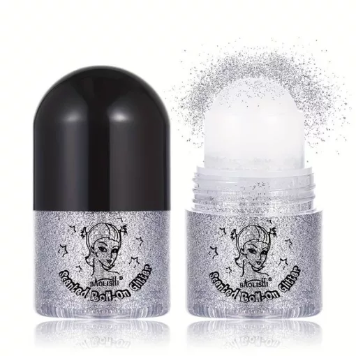 Roll-On glitter gel ezüst