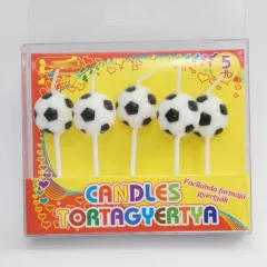Focilabda Születésnapi Tortagyertya 5db/csomag