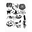 Festő sablon, stencil - Halloween minták A4