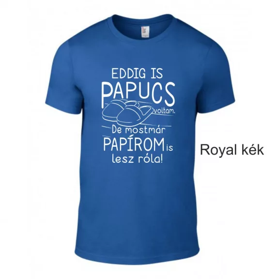 Eddig is papucs voltam...legénybúcsú', vicces legénybúcsú póló a vőlegénynek