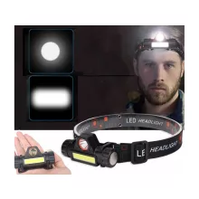 COB Fejlámpa Mágnessel és LED Fénnyel