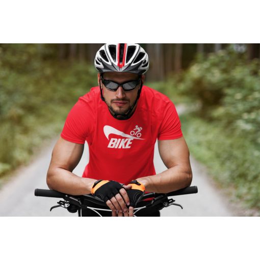 Bike póló, kerékpáros póló, biciklis ajándék, sportos póló, kerékpár sziluett