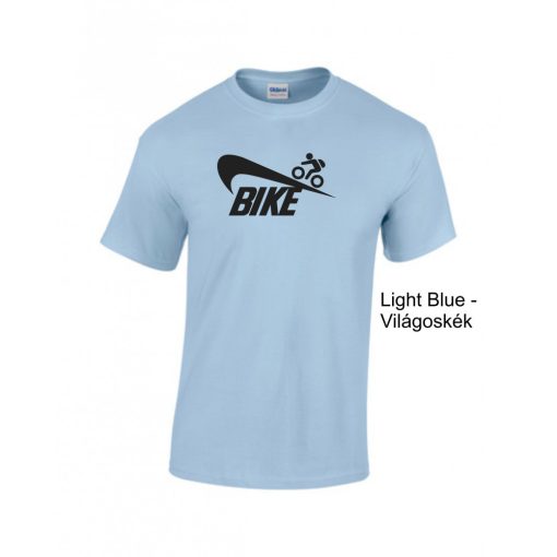 Bike póló, kerékpáros póló, biciklis ajándék, sportos póló, kerékpár sziluett