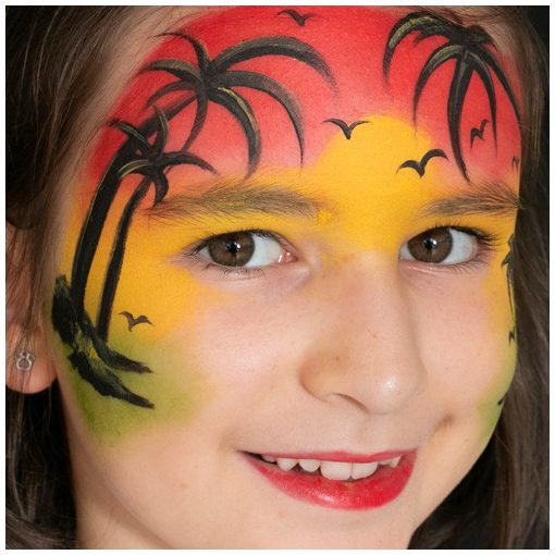 Grimas 4 színű arcfestő készlet Festival