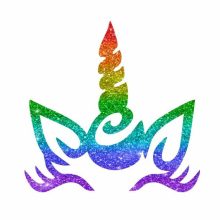 Csillámtetoválás sablon 5x5 cm - Unikornis 473