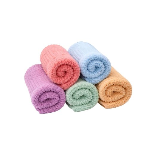 5 darabos színes (kék, sárga, zöld, rózsaszín) mikroszálas takarítókendő szett