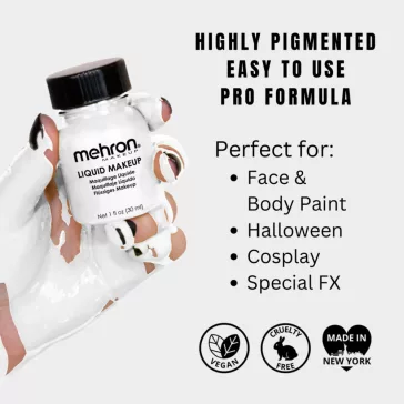 Mehron Folyékony fehér - Liquid White (130 ml)