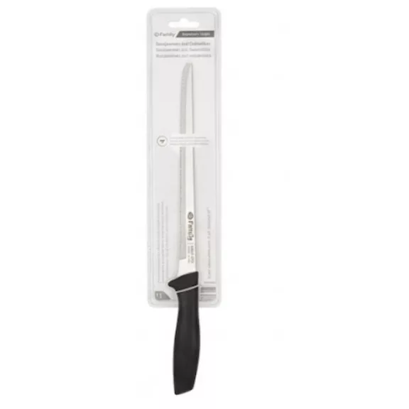 37 cm hosszú rozsdamentes sonka és gyros szeletelő kés, INOX pengével