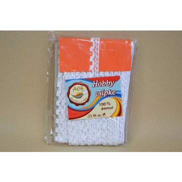 Csipke 100% pamut 1,5 cm-es fehér