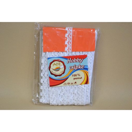 Csipke 100% pamut 1,5 cm-es fehér