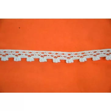 Csipke 100% pamut 1,5 cm-es fehér