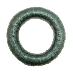 Szalaggal tekert koszorú alap zöld több méretben