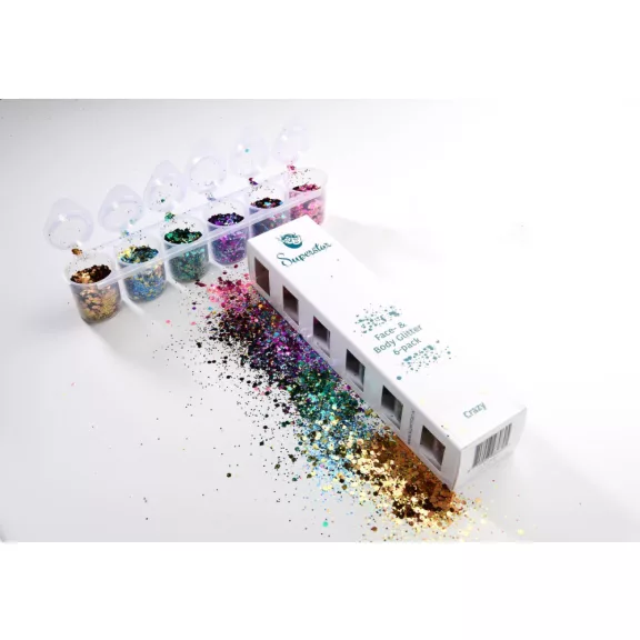 Superstar nagyszemcsés csillám 6 db - Crazy 130ml