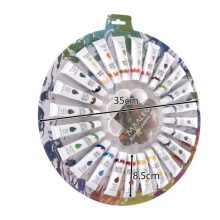 Maaleo 24 darabos, 12 ml-es tubusos akrilfesték készlet élénk színekkel, kezdő és haladó festőknek