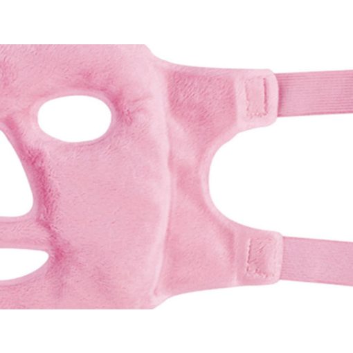 Rózsaszín hűsítő és melegítő gél arcmaszk, relaxációs szemkörnyékápoló borogatás gélgyöngyökkel