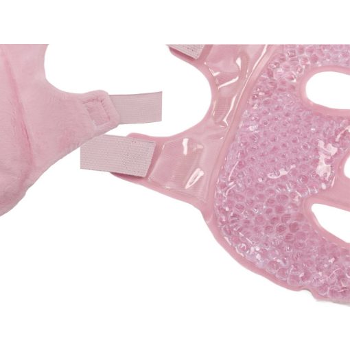 Rózsaszín hűsítő és melegítő gél arcmaszk, relaxációs szemkörnyékápoló borogatás gélgyöngyökkel