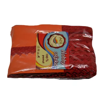 Csipke 100% pamut 1,5 cm-es piros