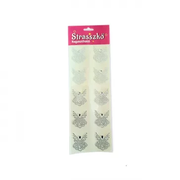 Angyalka strasszkövekből - öntapadós 10db/cs