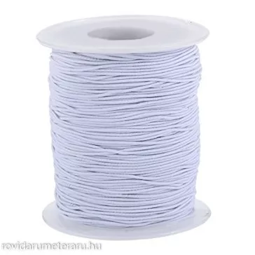 Gumis zsinór 3 mm-es, fehér és feketeszínben