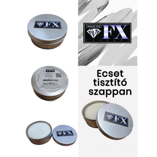 Ecset tisztító szappan fém dobozban - Diamond Fx 100gr