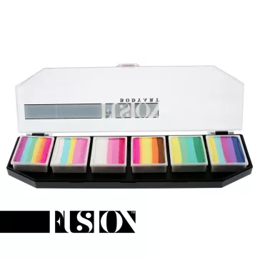   Fusion csíkos arcfesték paletta – Lodie Up Cute Pastel Rainbow
