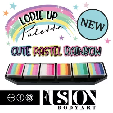   Fusion csíkos arcfesték paletta – Lodie Up Cute Pastel Rainbow