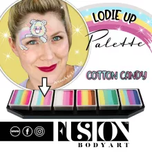 Fusion csíkos arcfesték paletta – Lodie Up Cute Pastel Rainbow