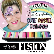 Fusion csíkos arcfesték paletta – Lodie Up Cute Pastel Rainbow