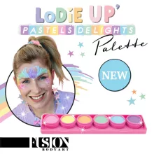 Fusion 6 pasztell színű arcfesték paletta - Elodie's Pastel Delights 